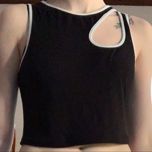 Cutout crop tank top